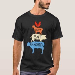 T-shirt Végétarien Je ne mange pas mes Homies Vegan