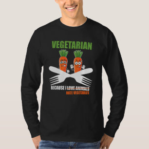 T-shirt Végétarien Parce que je déteste les légumes