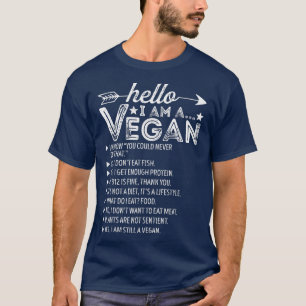 T-shirt Végétarien sarcastique amusant Bonjour Je suis un 