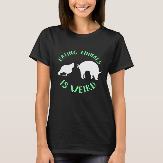 T-shirt Végétarien Végétarien Lifestyle Pas de viande Régi (Devant)