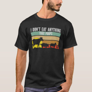 T-shirt Végétarien Végétarien Véganisme Je ne mange rien d