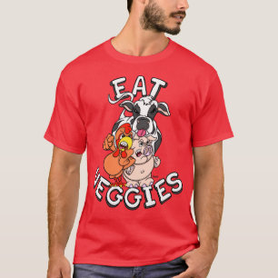 T-shirt Végétarien Végétarien Vivre Manger LÉGUME