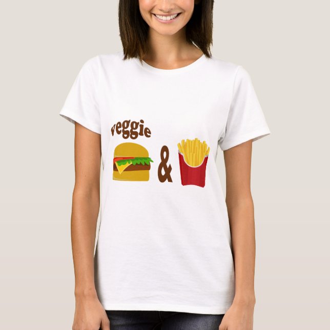 T-shirt Veggie Burger et Fries (Devant)