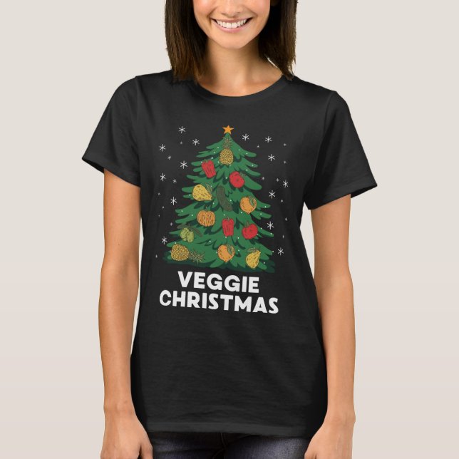 T-shirt Veggie Noël Fruit Fruit Noël Arbre de Noël Xmas V (Devant)