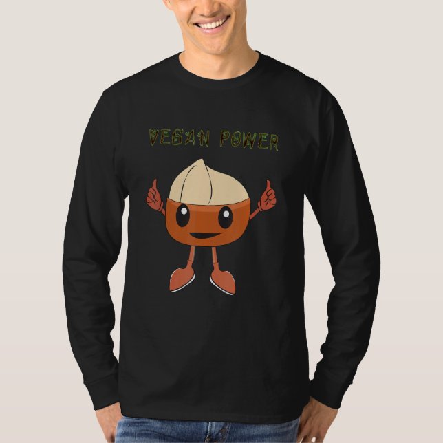 T-shirt Veggie Power, Macadamia, Kraft, Vegan Protein, Veg (Devant)