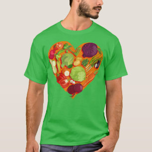 T-shirt Veggie Vegan Love Légumes