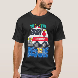 T-shirt Véhicule Ambulance Ours Enfants Lumières Sirènes S