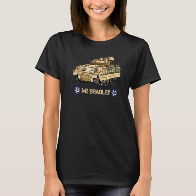 T-shirt Véhicule Blindé Militaire Américain Ifv M2 Bradley (Devant)