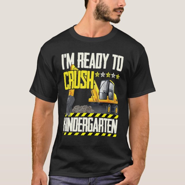 T-shirt Véhicule De Construction De Tracteur Prêt À Écrase (Devant)