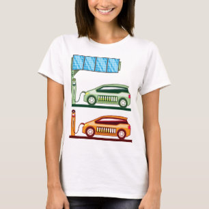 T-shirt Véhicule électrique solaire de station de charge