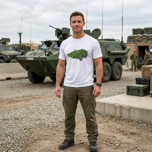 T-shirt Véhicule Militaire Blindé Vert
