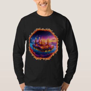 T-shirt Véhicule Spatial Alimenté par une Bougie Dans un C