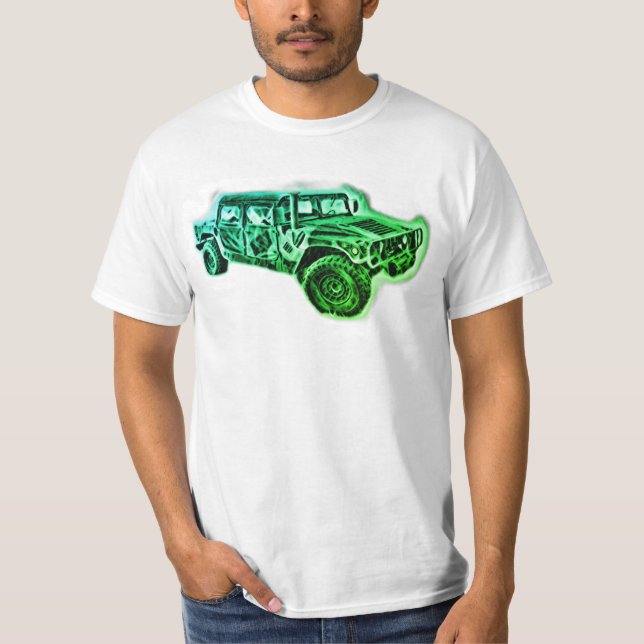 T-shirt Véhicule tout-terrain vert (Devant)