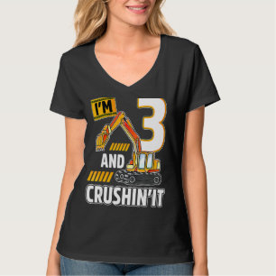 T-shirt Véhicules vieux de 3 ans Construction Excavateur B