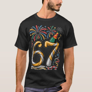 T-shirt Veille du Nouvel An Numéro 67 ou 67e Anniversaire