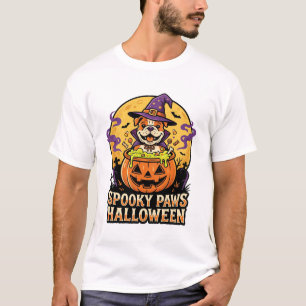 T-shirt Veillée de la citrouille du Bulldog d'Halloween