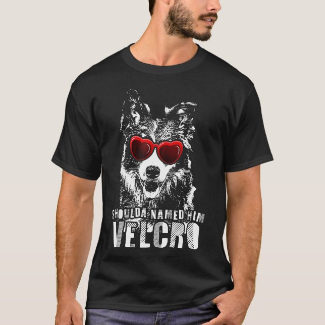 T-shirt Velcro Border Collie Chien (Devant)