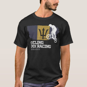 T-shirt Vélo BMX Drapeau de la Barbade Cyclisme Cyclisme C
