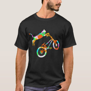 T-shirt Vélo Chat Chemise Kitten équitation BMX Véloge