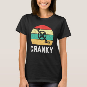 T-shirt Vélo - Cranky - Cycliste Retro Distressed Loo