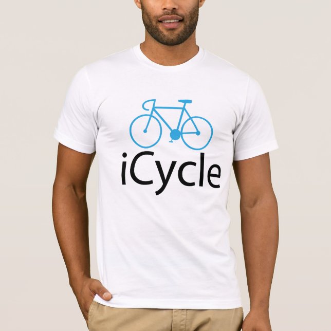 T-shirt vélo de bleu d'iCycle (Devant)