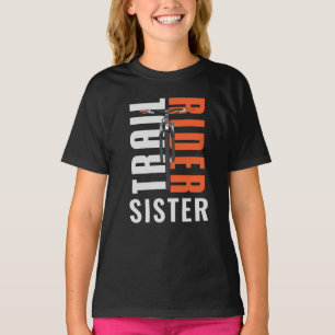 T-shirt Vélo de cavalier de sentier Soeur sur mesure famil