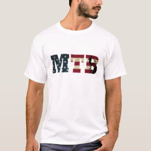 T-shirt Vélo de Montagne Drapeau Américain Vintage Patriot
