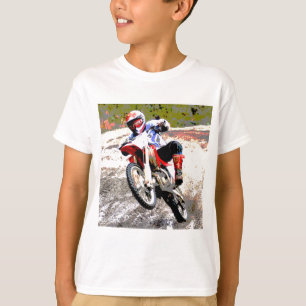 T-shirt Vélo de saleté roulant dans la boue en couleurs