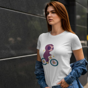 T-shirt Vélo d'équitation animal Sloth