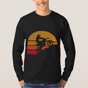 T-shirt Vélo Dirt Rider Motocross Retro Enduro Dirt Vélo