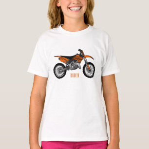 T-shirt Vélo droit hors route moto / motocross dessin anim