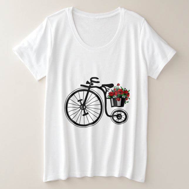 T-shirt Vélo Fleurs (Design devant)