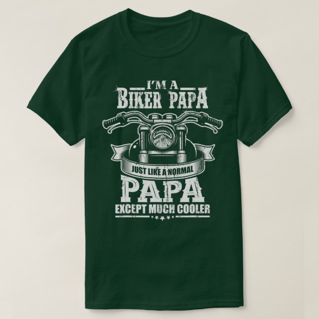 T-shirt Vélo Grand-père Moto Rider Retraite Cadeau Papa (Design devant)
