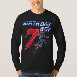 T-shirt Vélo Jour de l'anniversaire Motocross 7ème Cadeau