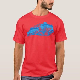 T-shirt Vélo Kentucky State Outline Blues Mountain Biking