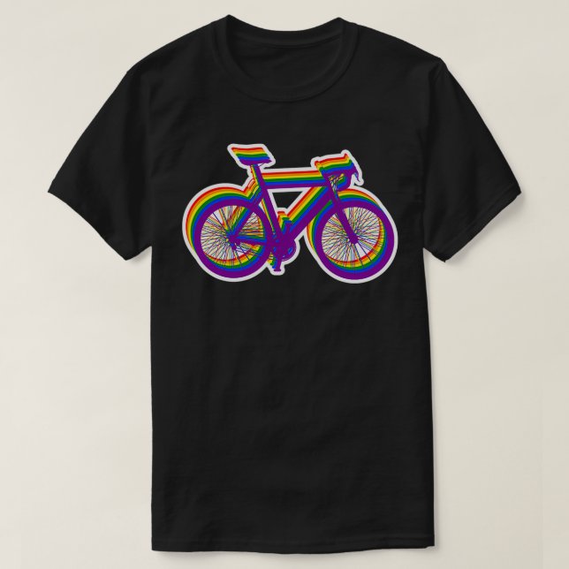T-shirt vélo LGBT vélo vélo vélo gay vélo vitesse (Design devant)