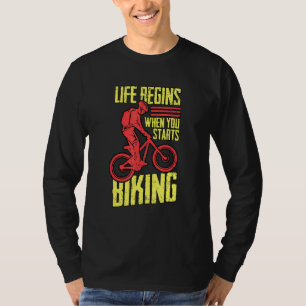 T-shirt Vélo Lock Life Commence Quand Vous Commencez À Vél
