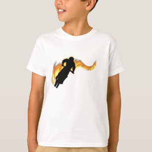 T-shirt Vélo Off Road Dirt avec flammes