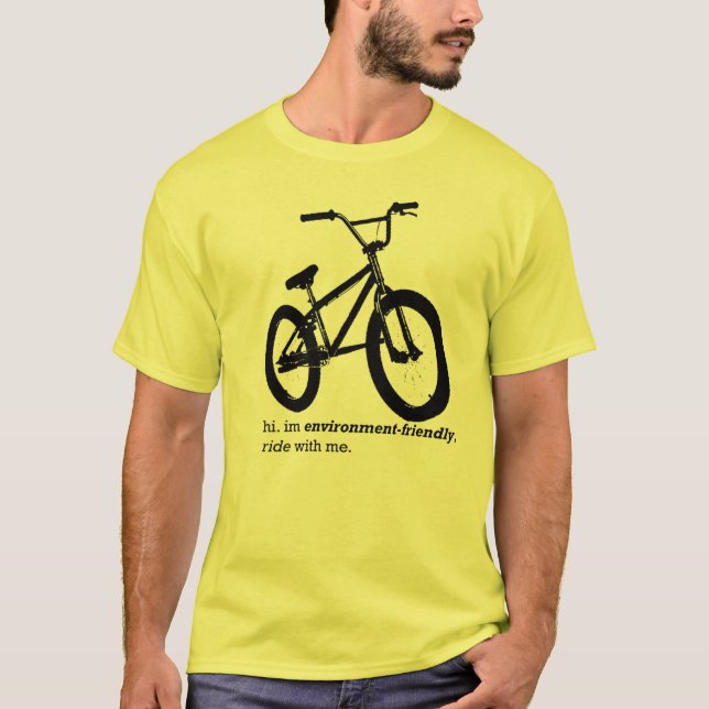 T-shirt vélo qui respecte l'environnement (Devant)