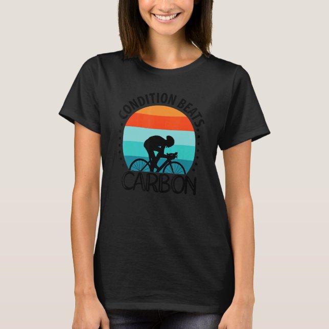 T-shirt Vélo Road Vélo Gravel Temps Vélo Carbon (Devant)
