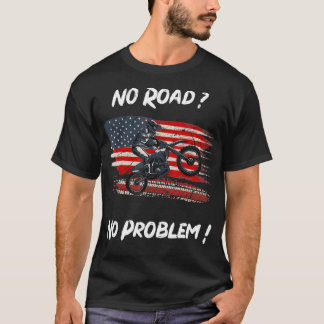 T-shirt Vélo sans route Pas de problème Vélo Vintage pour 