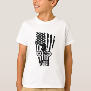 T-shirt Vélo tout terrain drapeau américain Mtb patriotiqu