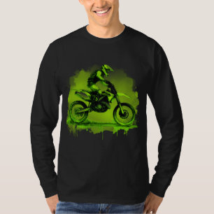 T-shirt Vélo vert couleur de l'eau