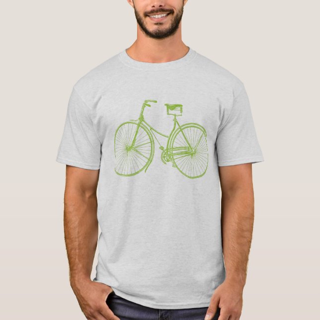 T-shirt Vélo vintage - Martian Green (Devant)
