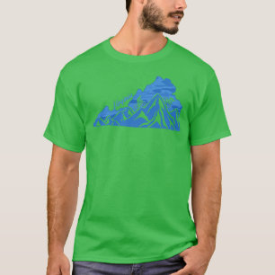 T-shirt Vélo Virginia State Outline Blues Mountain Biking