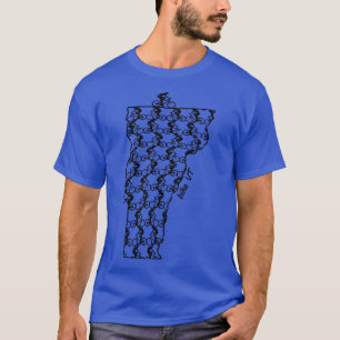 T-shirt Vélo VT VT VT VTT VTT vintage Vermont State
