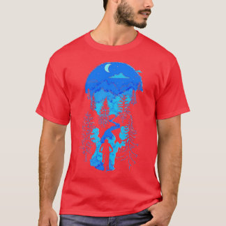 T-shirt Vélo VTT Lune Bliss Trail Rider Silhou