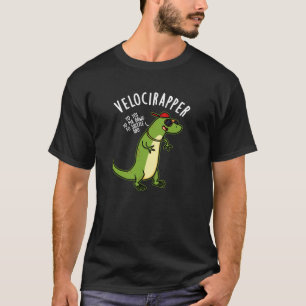 T-shirt Veloci rapper Dinosaure Drôle Pun Dark BG