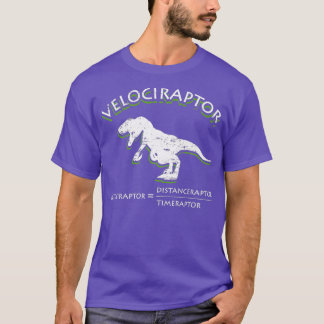 T-shirt Velociraptor Distance Over Time Raptor Funny