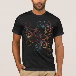 T-shirt Vélos colorés en noir